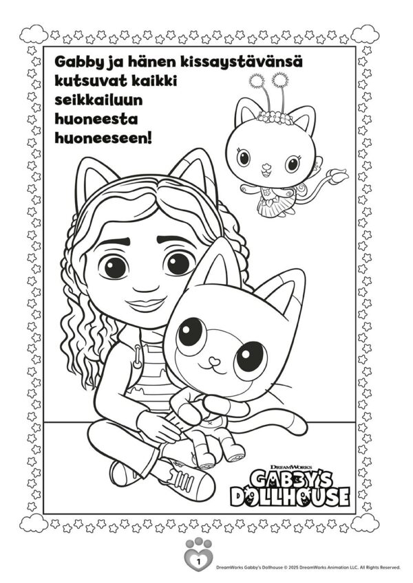 Gabby's Dollhouse Nukketalon värityskirja - Image 2
