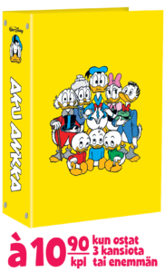 Aku Ankan LEVEÄ lehtikansio (keltainen)