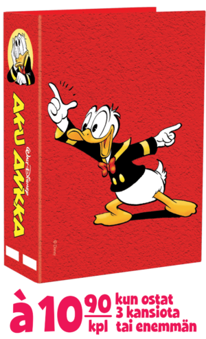 Aku Ankan LEVEÄ lehtikansio (punainen)