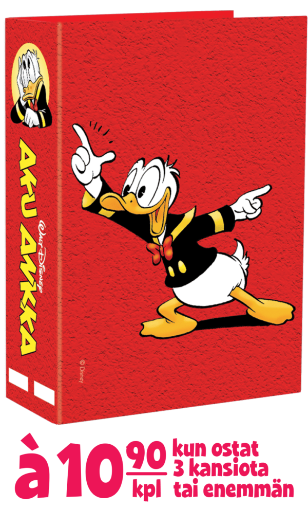 Aku Ankan LEVEÄ lehtikansio (punainen)
