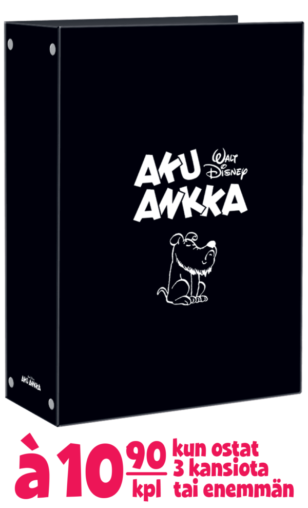 Aku Ankan LEVEÄ lehtikansio (musta)