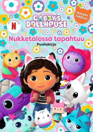 Gabby's Dollhouse Nukketalossa tapahtuu puuhakirja