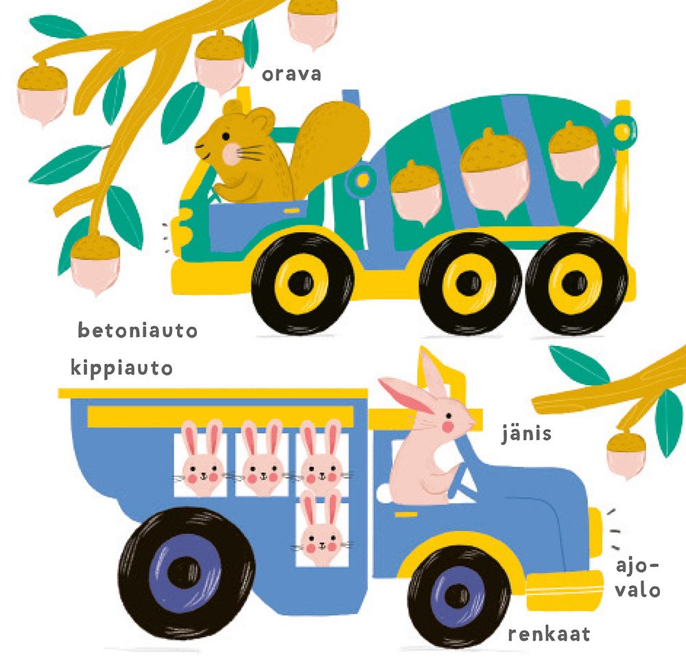 Tunne sanat sormissasi! Vauhtia ja vilskettä (huopakirja) - Image 2