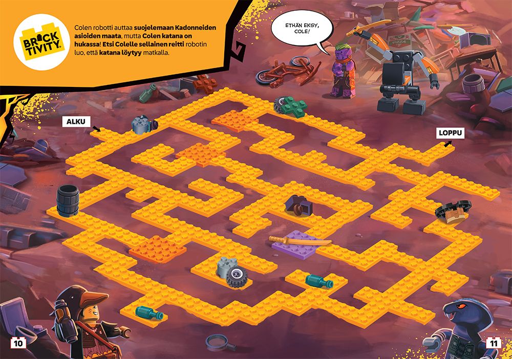LEGO Ninjago Colen robottitehtävä puuhakirja + lelu - Image 2